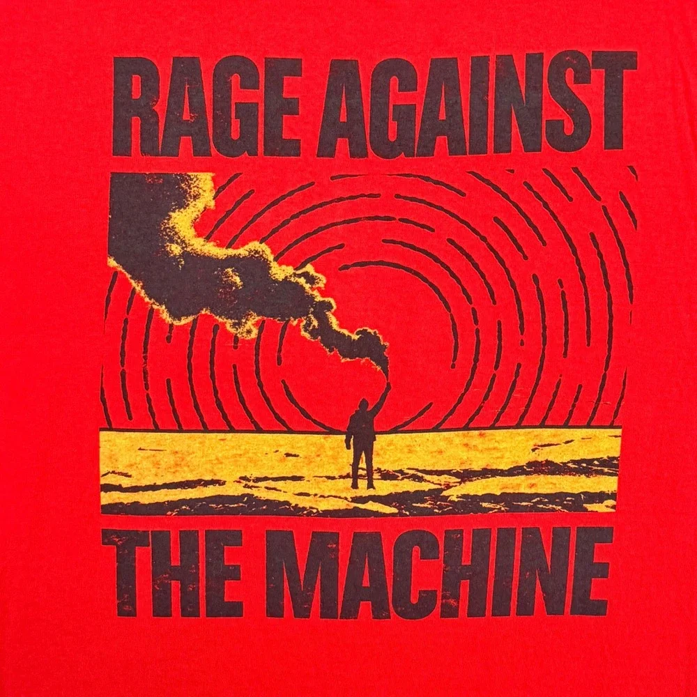 Vintage Gildan Rage Against The Machine T Shirt Men Large Red Band Tee 90s Y2K - Picture 3 of 7